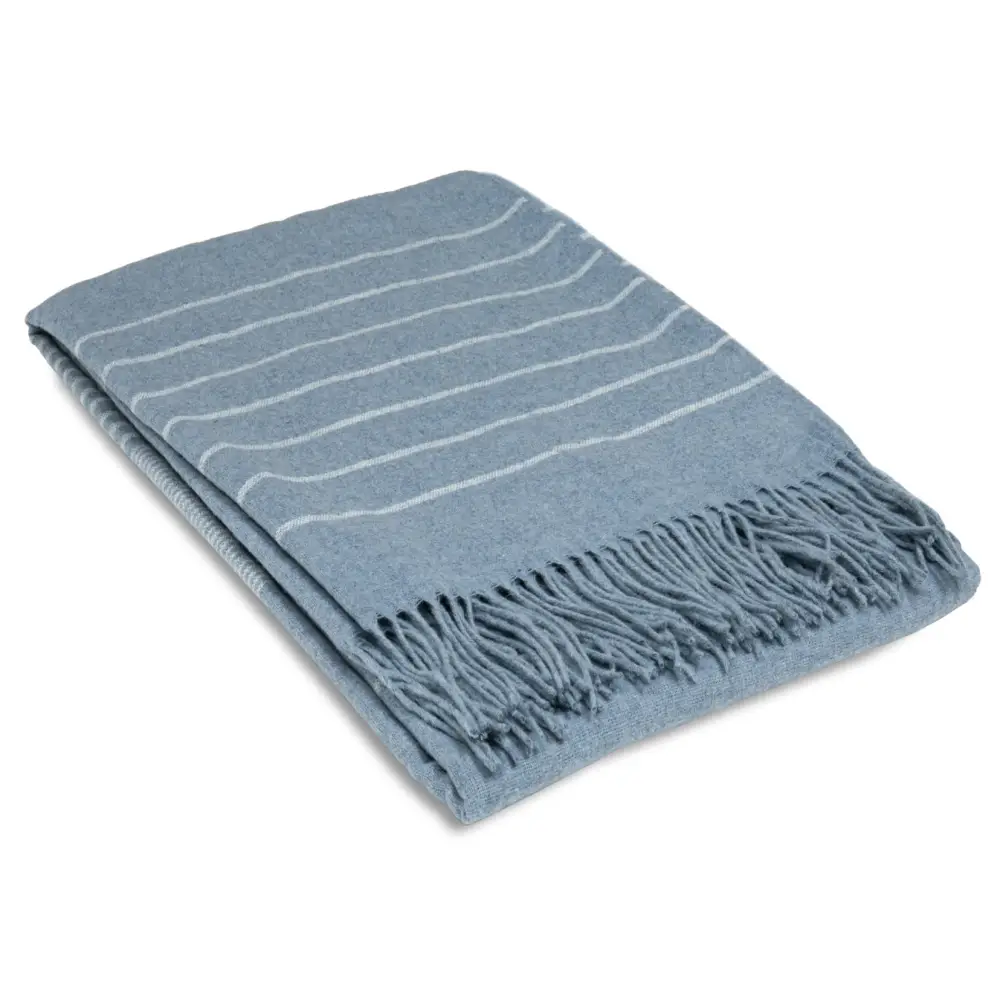 Paddington Throw - Fine Wool Blend - Forever Blue - Home & Garden > Decor