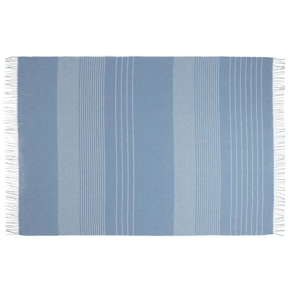 Paddington Throw - Fine Wool Blend - Forever Blue - Home & Garden > Decor