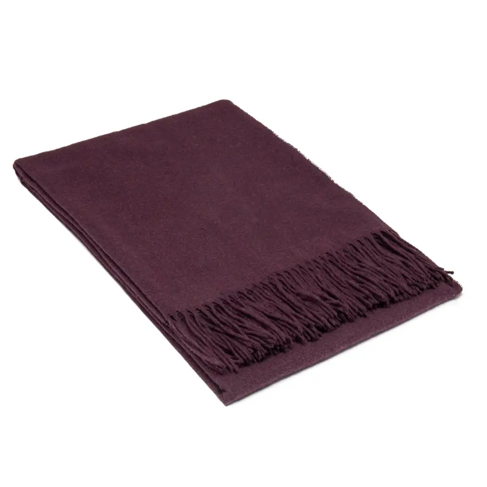 Paddington Throw - Fine Wool Blend - Plum - Home & Garden > Decor