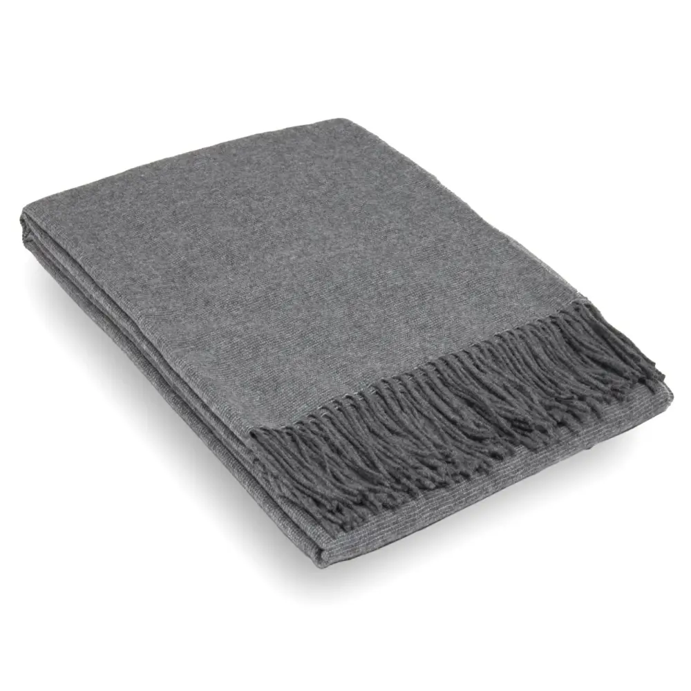 Paddington Throw - Fine Wool Blend - Slate - Home & Garden > Decor