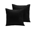 Pair of 280TC Polyester Cotton European Pillowcases Black - Home & Garden > Bedding