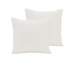 Pair of 280TC Polyester Cotton European Pillowcases Ivory - Home & Garden > Bedding