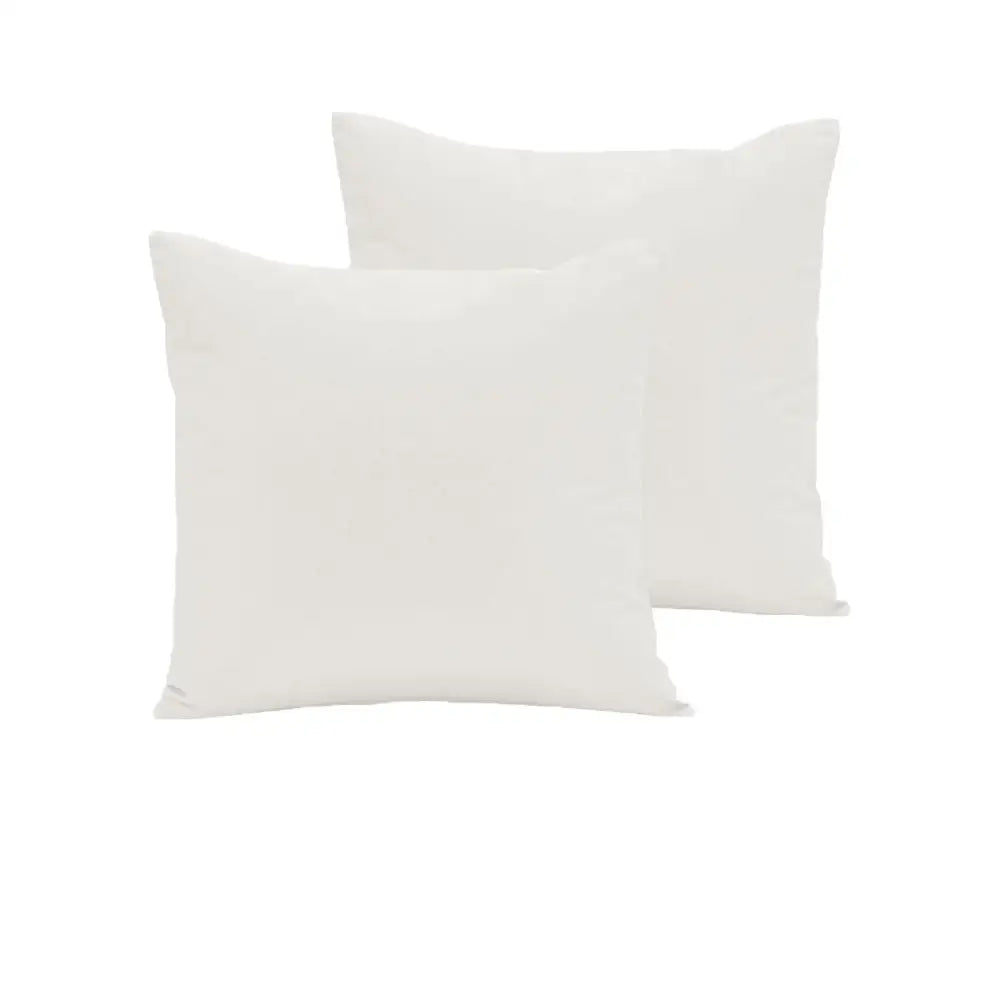 Pair of 280TC Polyester Cotton European Pillowcases Ivory - Home & Garden > Bedding