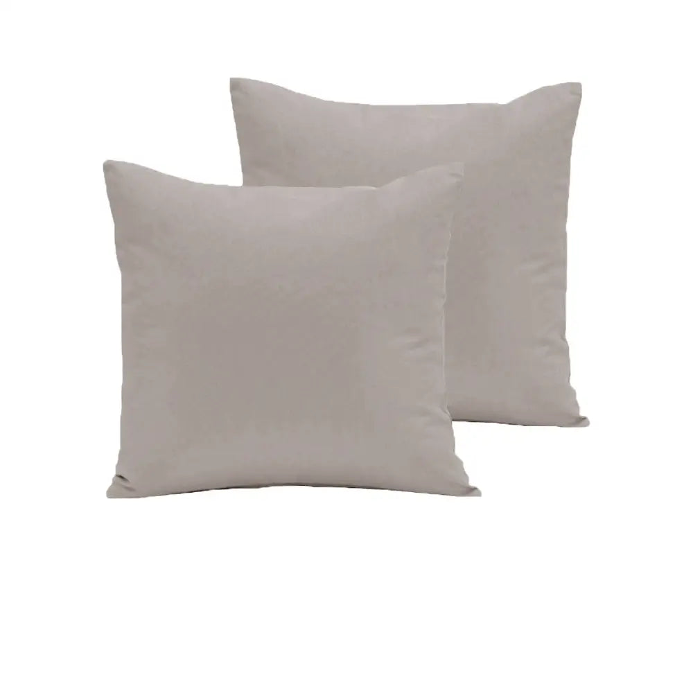 Pair of 280TC Polyester Cotton European Pillowcases Latte - Home & Garden > Bedding