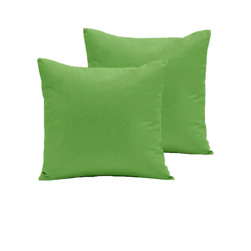 Pair of 280TC Polyester Cotton European Pillowcases Lime - Home & Garden > Bedding