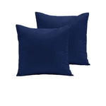 Pair of 280TC Polyester Cotton European Pillowcases Navy - Home & Garden > Bedding