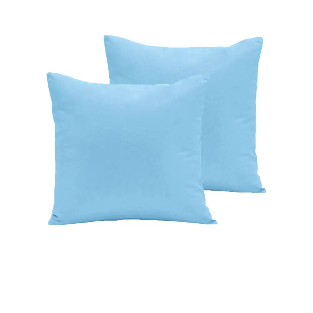 Pair of 280TC Polyester Cotton European Pillowcases Sky - Home & Garden > Bedding