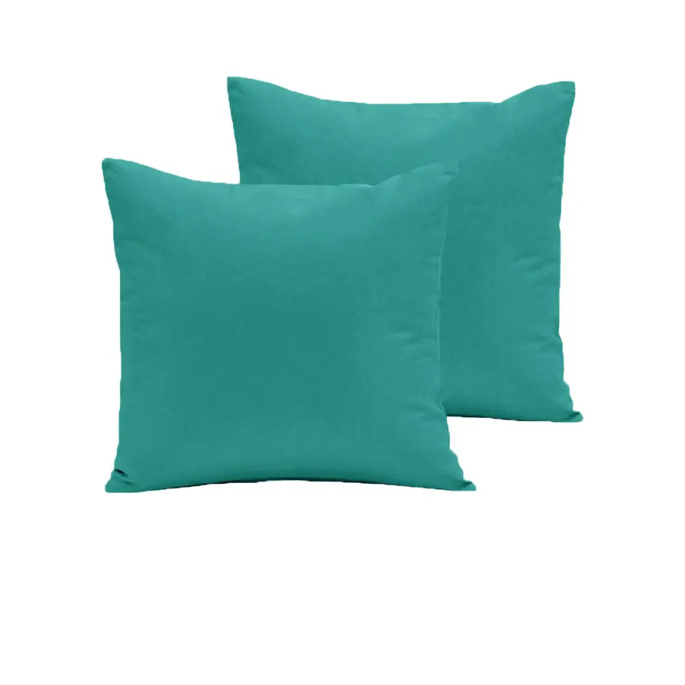 Pair of 280TC Polyester Cotton European Pillowcases Teal - Home & Garden > Bedding