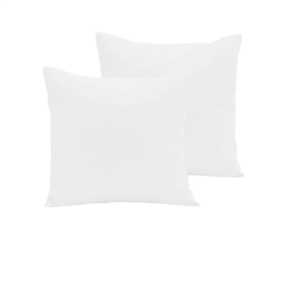 Pair of 280TC Polyester Cotton European Pillowcases White - Home & Garden > Bedding
