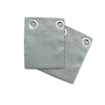 Pair of Blockout Embossed Eyelet Leaf Curtains Grey - Home & Garden > Curtains