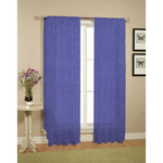 Pair of Crushed Sheer Curtains Blue - Home & Garden > Curtains