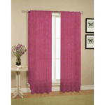 Pair of Crushed Sheer Curtains Burgundy - Home & Garden > Curtains