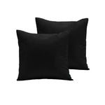 Pair of Polyester Cotton European Pillowcases Black - Home & Garden > Bedding