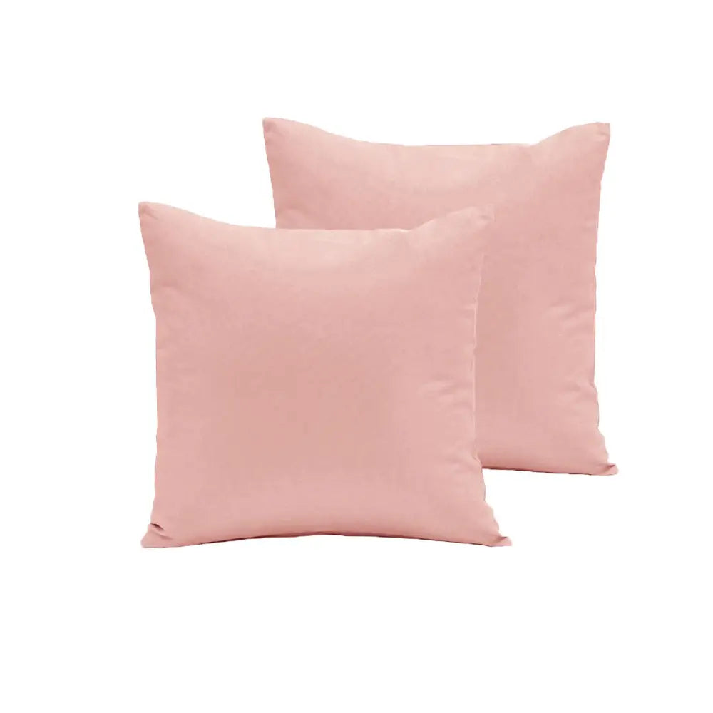 Pair of Polyester Cotton European Pillowcases Coral - Home & Garden > Bedding