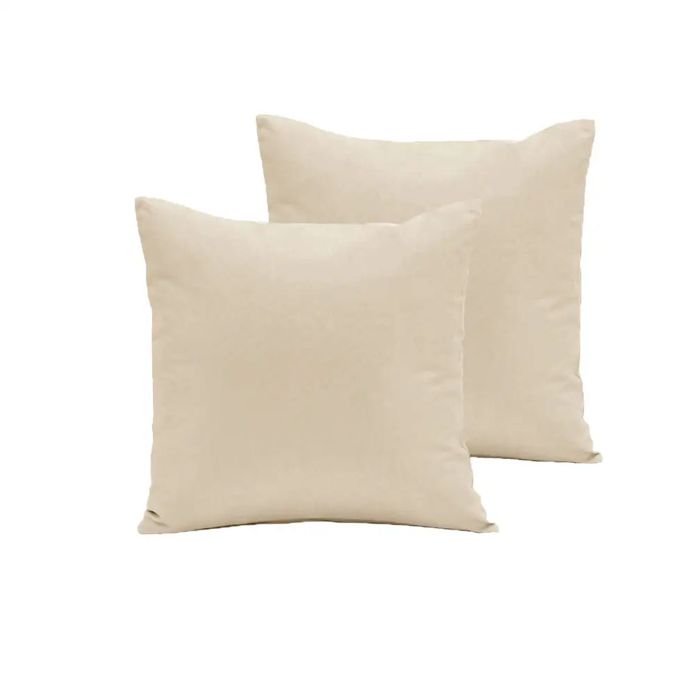 Pair of Polyester Cotton European Pillowcases Ecru - Home & Garden > Bedding