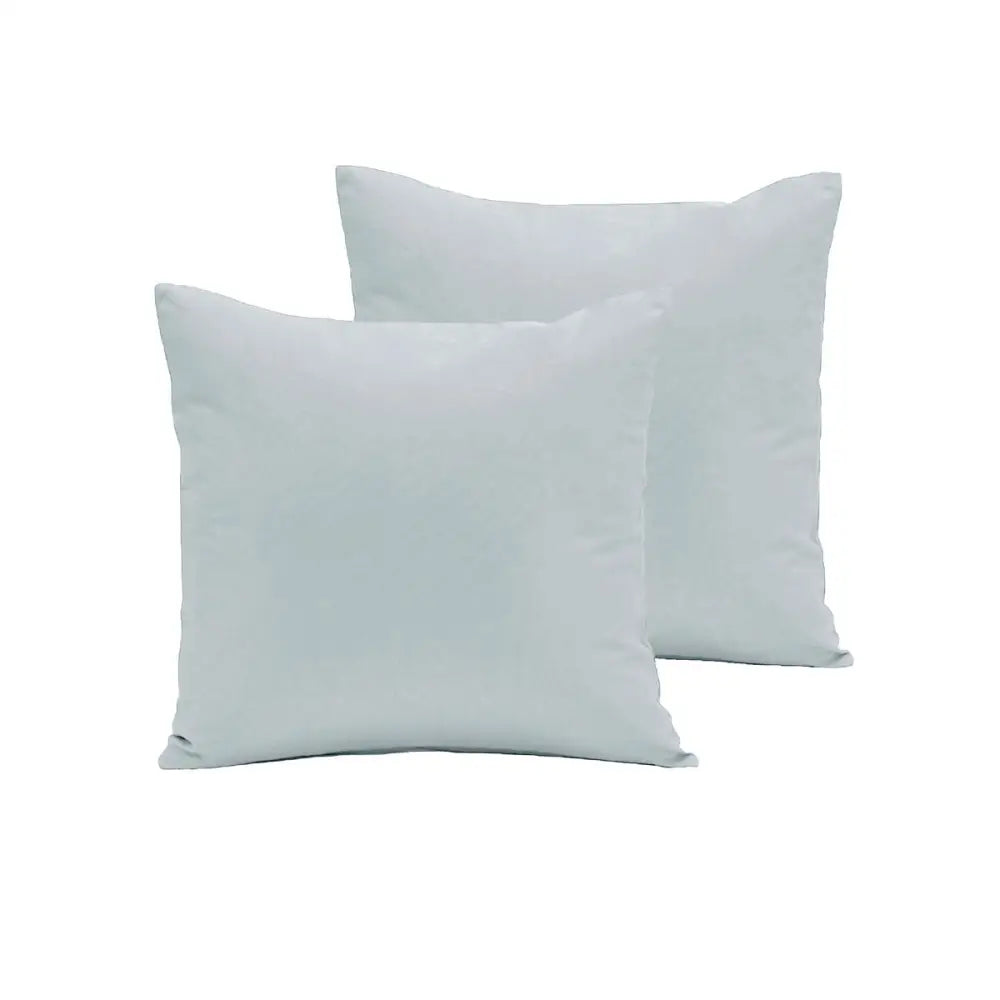 Pair of Polyester Cotton European Pillowcases Ice Blue - Home & Garden > Bedding