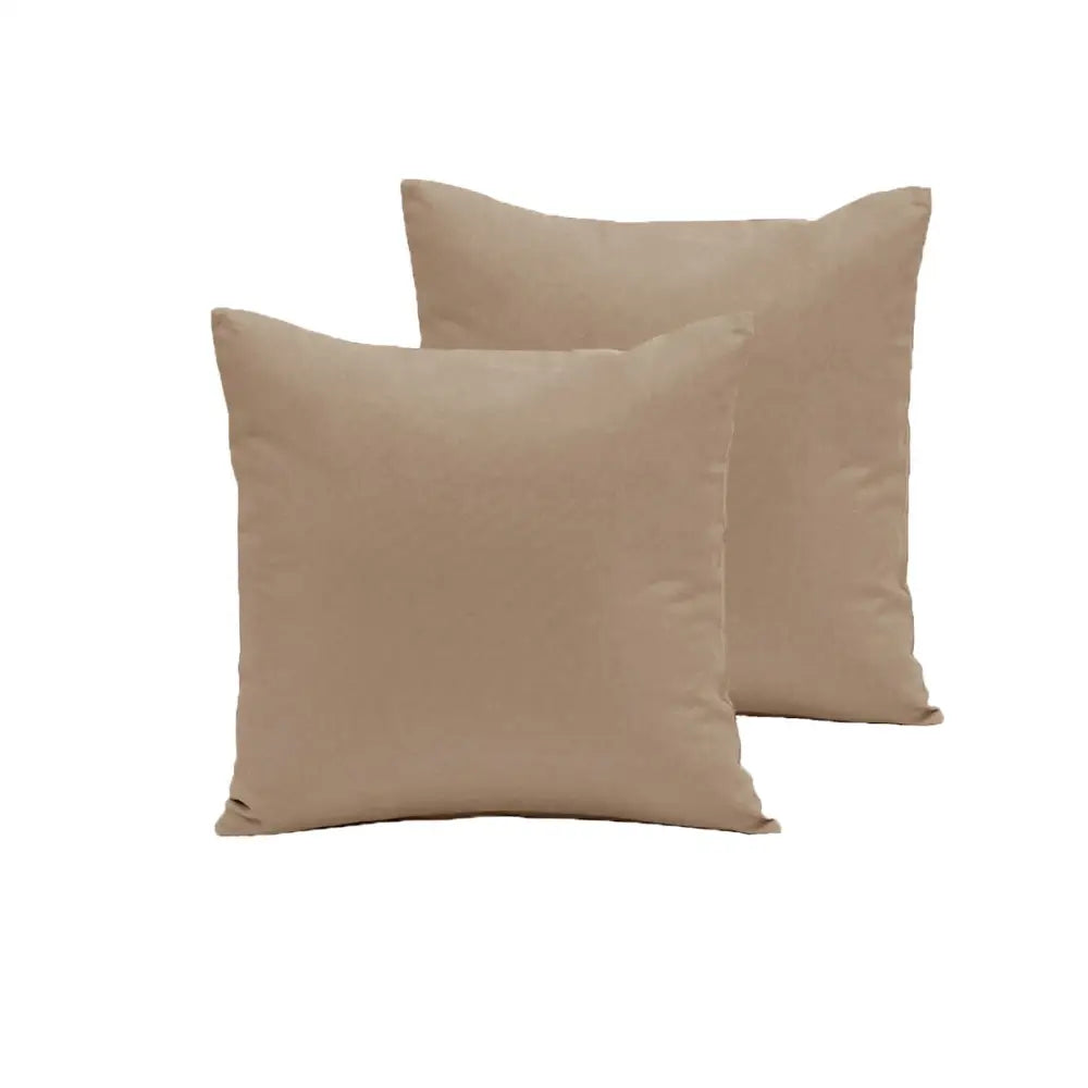 Pair of Polyester Cotton European Pillowcases Linen - Home & Garden > Bedding