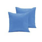 Pair of Polyester Cotton European Pillowcases Mid Blue - Home & Garden > Bedding