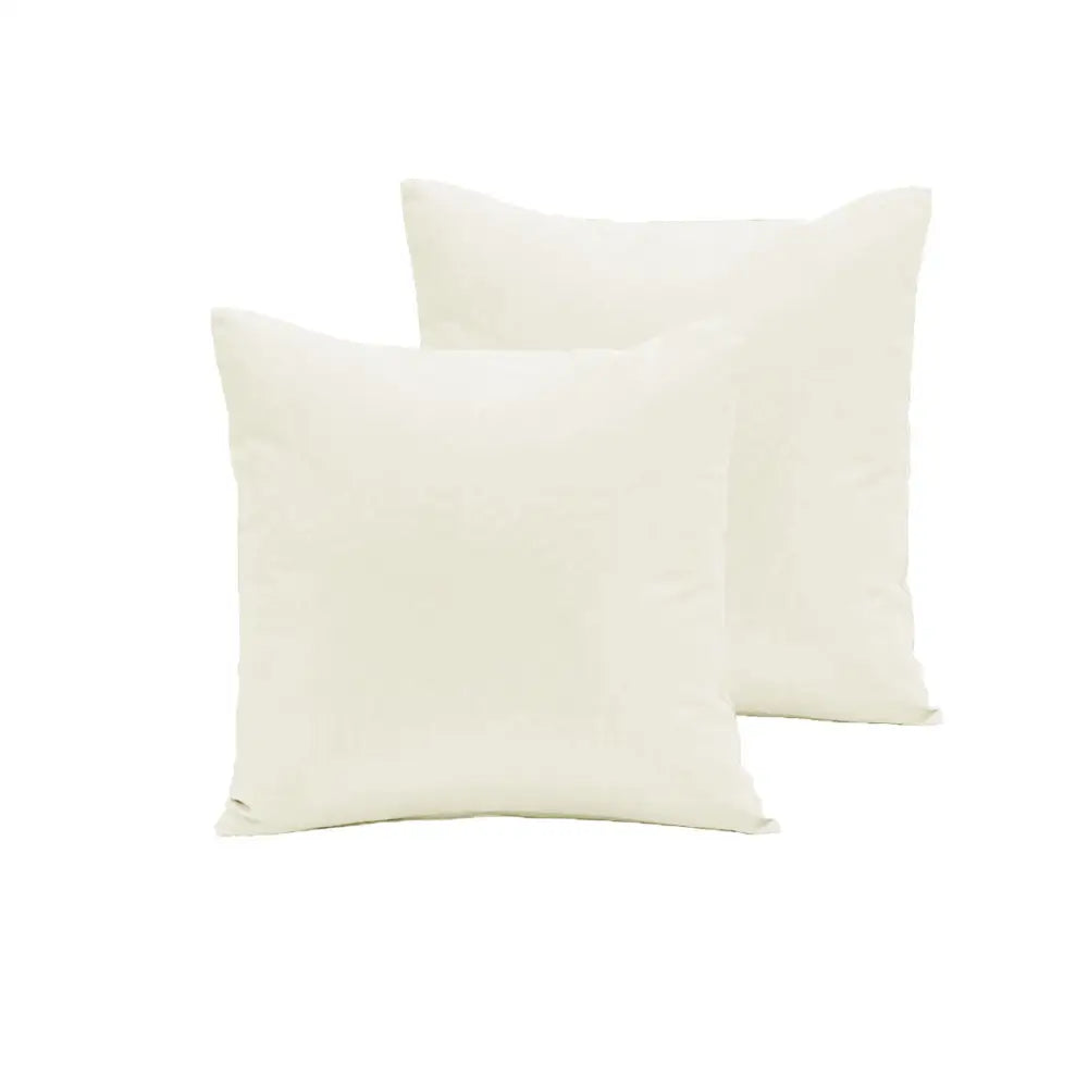 Pair of Polyester Cotton European Pillowcases Off White - Home & Garden > Bedding