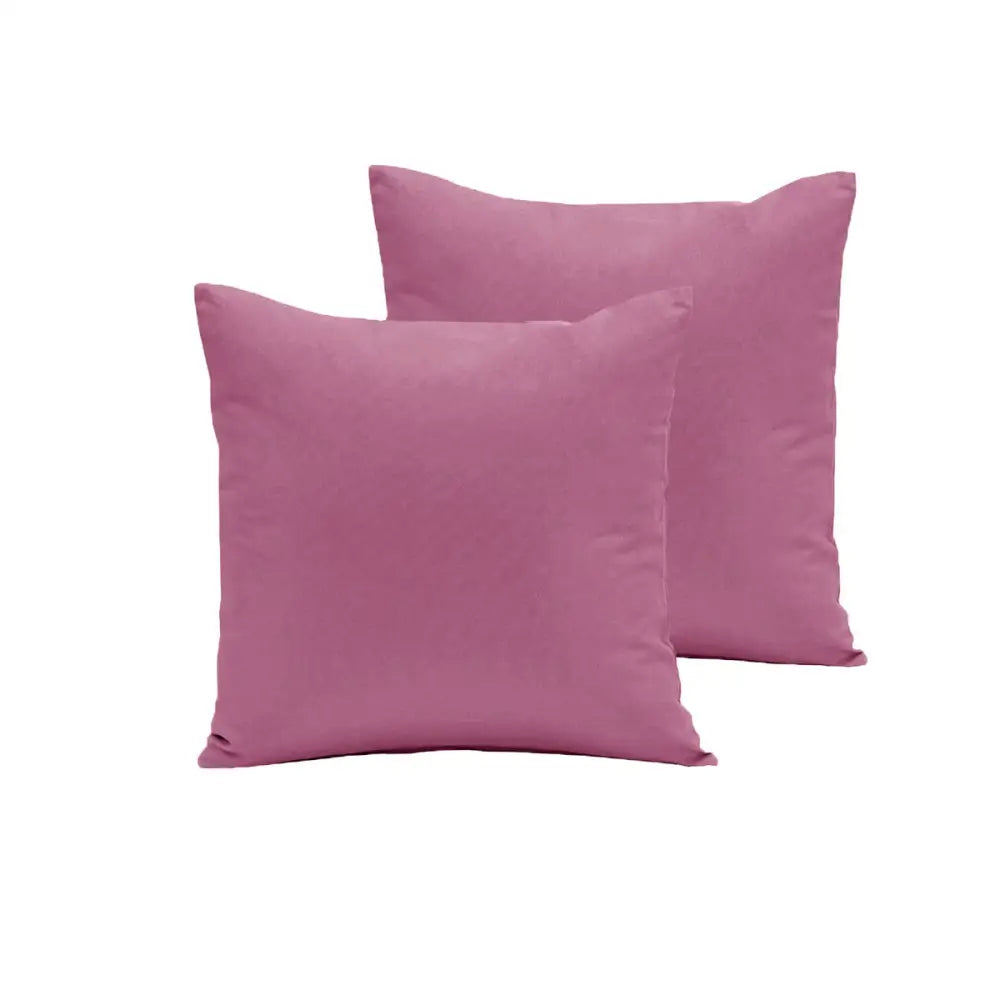 Pair of Polyester Cotton European Pillowcases Plum - Home & Garden > Bedding