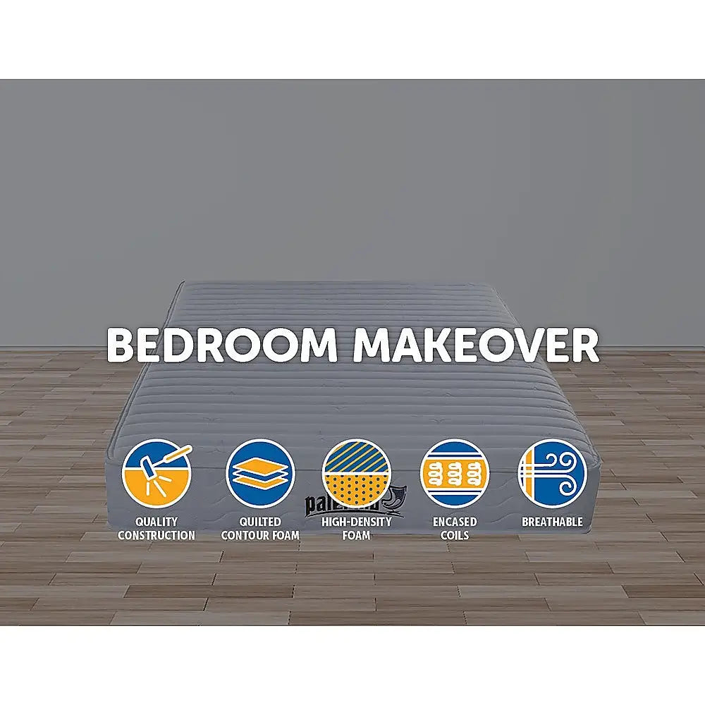 Palermo Contour 20cm Encased Coil Double Mattress CertiPUR-US Certified Foam - Furniture > Mattresses