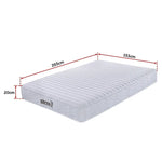 Palermo Contour 20cm Encased Coil Queen Mattress CertiPUR-US Certified Foam - Furniture > Mattresses
