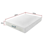Palermo Double 25cm Gel Memory Foam Mattress - Dual-Layered - CertiPUR-US Certified - Furniture > Mattresses