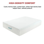 Palermo Double Mattress 30cm Memory Foam Green Tea Infused CertiPUR Approved - Furniture > Mattresses