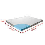 Palermo Double Memory Foam Mattress Topper Cooling Gel Infused CertiPUR Approved - Furniture > Mattresses