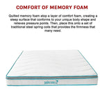 Palermo King 20cm Memory Foam and Innerspring Hybrid Mattress - Furniture > Mattresses