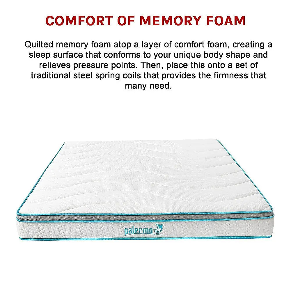 Palermo King 20cm Memory Foam and Innerspring Hybrid Mattress - Furniture > Mattresses
