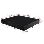 Palermo King Ensemble Bed Base Midnight Black Linen Fabric - Furniture > Bedroom