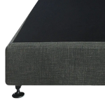 Palermo King Ensemble Bed Base Platinum Graphite Linen Fabric - Furniture > Bedroom > Beds & Bed Frames