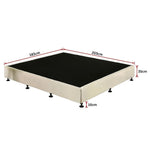 Palermo King Ensemble Bed Base Platinum Natural Sand Linen Fabric - Furniture > Bedroom