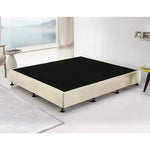 Palermo King Ensemble Bed Base Platinum Natural Sand Linen Fabric - Furniture > Bedroom