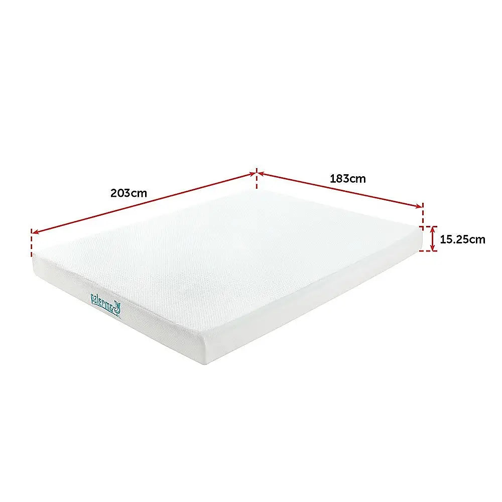 Palermo King Mattress Memory Foam Green Tea Infused CertiPUR Approved - Furniture > Mattresses
