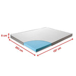 Palermo King Memory Foam Mattress Topper Cooling Gel Infused CertiPUR Approved - Furniture > Mattresses