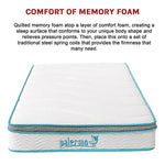 Palermo King Single 20cm Memory Foam and Innerspring Hybrid Mattress - Furniture > Mattresses