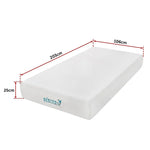 Palermo King Single 25cm Gel Memory Foam Mattress - Dual-Layered - CertiPUR-US Certified - Furniture > Mattresses