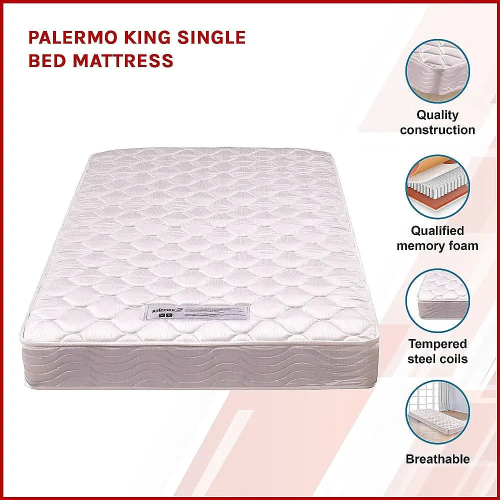 PALERMO King Single Bed Mattress - Furniture > Mattresses