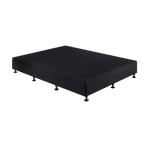 Palermo King Single Ensemble Bed Base Midnight Black Linen Fabric - Furniture > Bedroom