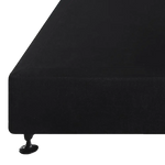 Palermo King Single Ensemble Bed Base Midnight Black Linen Fabric - Furniture > Bedroom