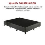 Palermo King Single Ensemble Bed Base Platinum Graphite Linen Fabric - Furniture > Bedroom > Beds & Bed Frames
