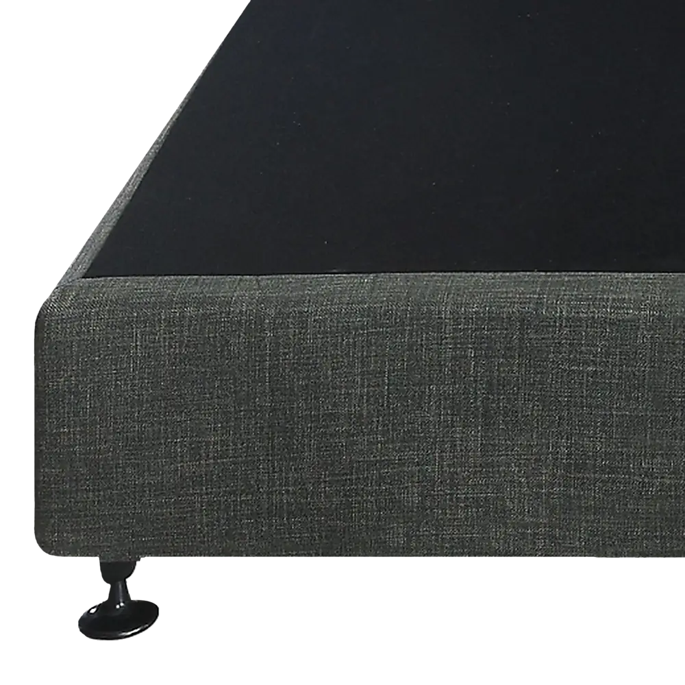 Palermo King Single Ensemble Bed Base Platinum Graphite Linen Fabric - Furniture > Bedroom > Beds & Bed Frames