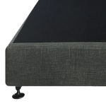 Palermo King Single Ensemble Bed Base Platinum Graphite Linen Fabric - Furniture > Bedroom > Beds & Bed Frames