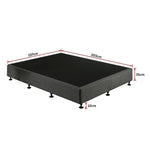 Palermo King Single Ensemble Bed Base Platinum Graphite Linen Fabric - Furniture > Bedroom > Beds & Bed Frames