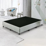 Palermo King Single Ensemble Bed Base Platinum Light Grey Linen Fabric - Furniture > Bedroom > Beds & Bed Frames