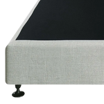 Palermo King Single Ensemble Bed Base Platinum Light Grey Linen Fabric - Furniture > Bedroom > Beds & Bed Frames