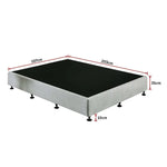 Palermo King Single Ensemble Bed Base Platinum Light Grey Linen Fabric - Furniture > Bedroom > Beds & Bed Frames