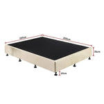 Palermo King Single Ensemble Bed Base Platinum Natural Sand Linen Fabric - Furniture > Bedroom > Beds & Bed Frames